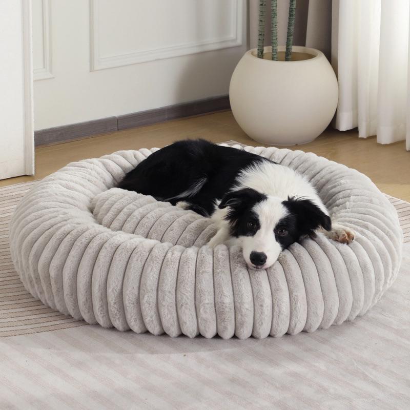 Cross-Border Faux Fur Pet Nest: Warm Round Bed for Dogs & Cats