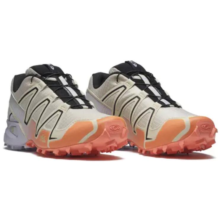 SALOMON Speedcross 3 Comfortable Trendy Fabric Synthetic Leather TPU Low Top Casual Trail Marathon Racing Running Shoes Unisex Sneaker Beige 474387