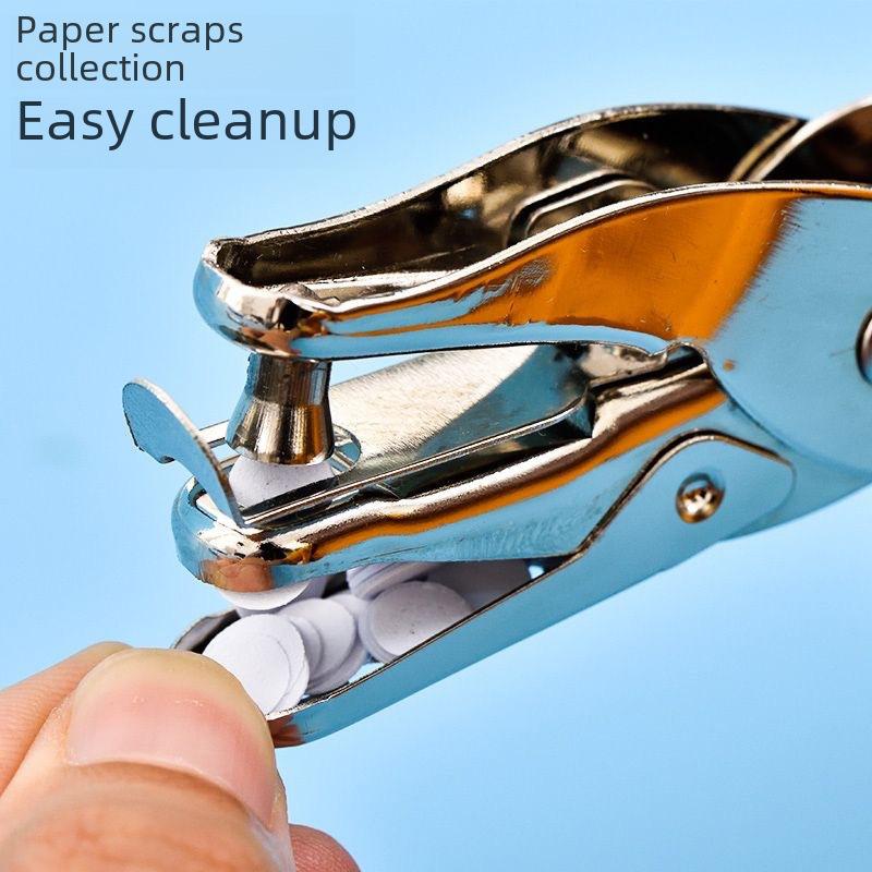 Enkelt hullslag Kapasitet 6mm Diameter Hullslag Hånd Papirkutter Papir for Scrapbooking Verktøy Hjemmekontor Skoleartikler