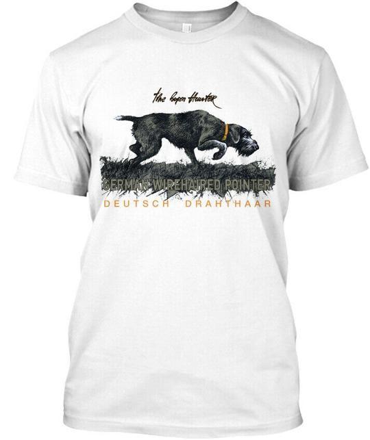 German Wirehaired Pointer A Born Hunter  TShirt Made in the USA Size S to 5XL Unisex T-Shirt XL