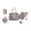 BEABA, Sac à langer Genéve II, Modulable, Grande contenance, Rangements multiples, Pochette avant amovible, Gris