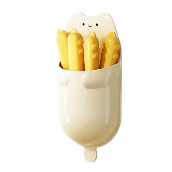 

4 Pcs Plastic Food Clips with Magnetic Storage Box Sealing Clip with Cute Cat Fridge Magnet Holder for Food Storage Kitchen Home Decor