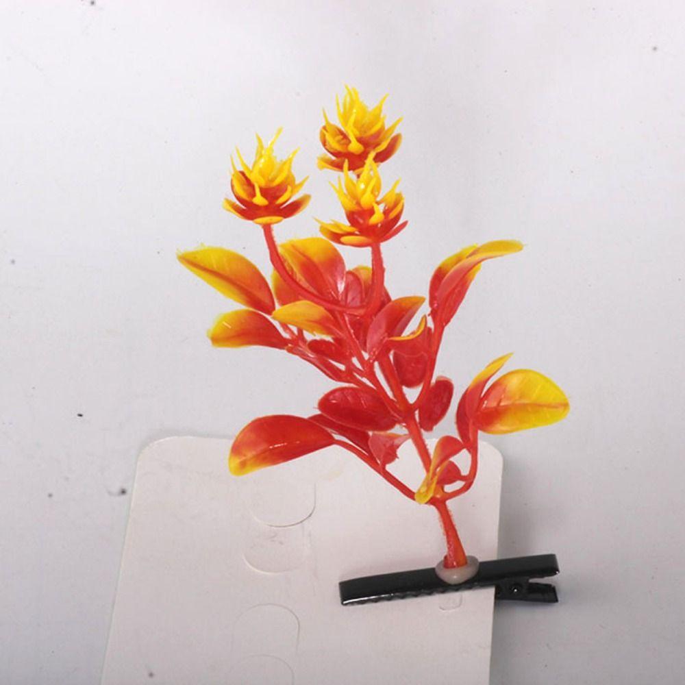 1Pair Simulation Bean Sprout Hair Clip Mushroom Cartoon Duckbill Clips Flower Plant Hairpins  Daily