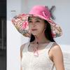 Double Side Wear Floral Collapsible Sunhat UV Protection Fisherman Hats Sun Protection Cap  Summer