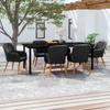 7 Pcs Garden Dining Set with Cushions