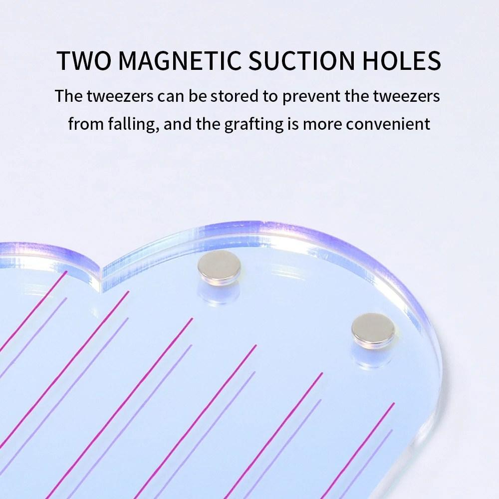 Colorful Acrylic False Eyelash Holder Pallet Storage Cloud Shape Eyelash Holder Eyelash Extensions with Scale 1, 1 Piece