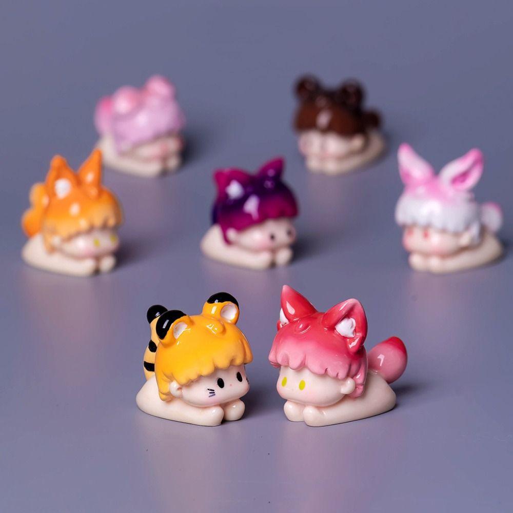 Cartoon Style Miniature Animal Figurine Modern Design Mini Animal Model  Fairy Garden