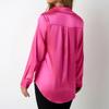 Women's Satin Shirt Imitation Silk Long Sleeved Blouses & Shirts