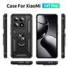 For Xiami Mi 14T Pro Shockproof Folding Armor Case For Xiami Mi 14T Stand Holder Ring Cover