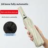Solid Color Reinforced 24-Bone Umbrella Large Anti-UV Sunscreen Umbrella  Summer