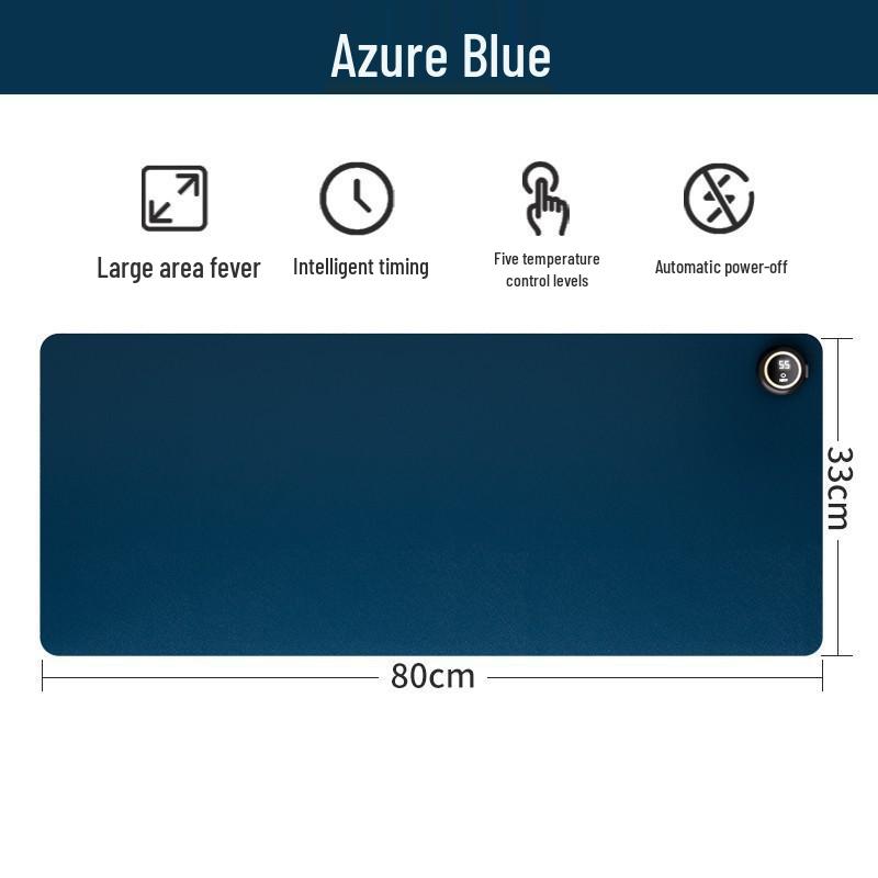 Five-Speed Waterproof Heated Desk Mouse Pad with Digital Display Temperature Control