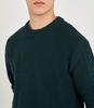 BLACKBROWN Texture Mix Cable Crew Neck Sweater [Deep Green]