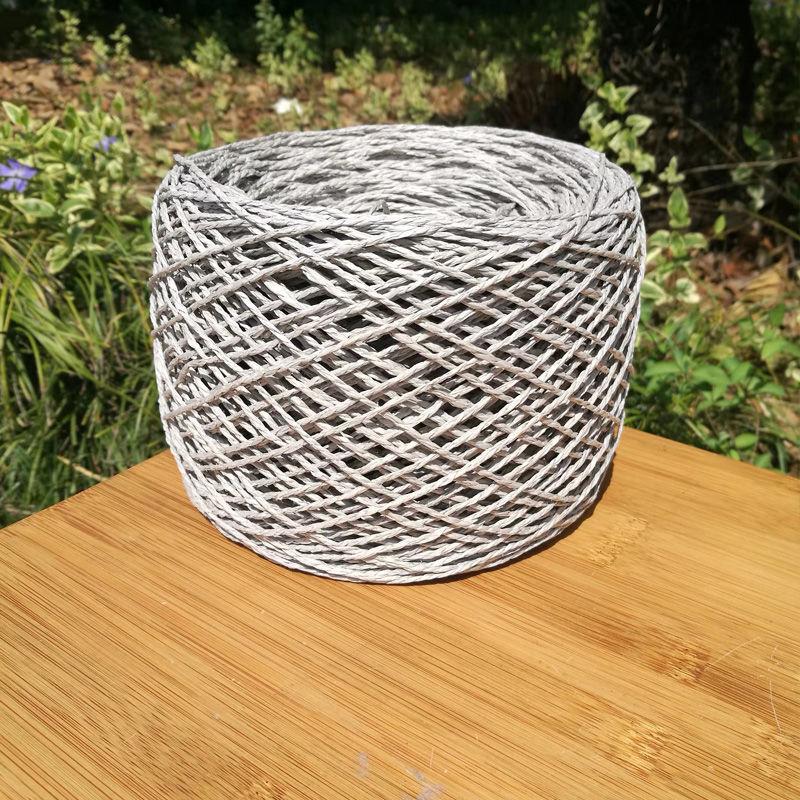 150g Natural Cotton Raffia Yarn for Hand Crochet Knitting Summer Hats Bags Diy Straw Sandals Fluffy Paper Grass Thread Beige