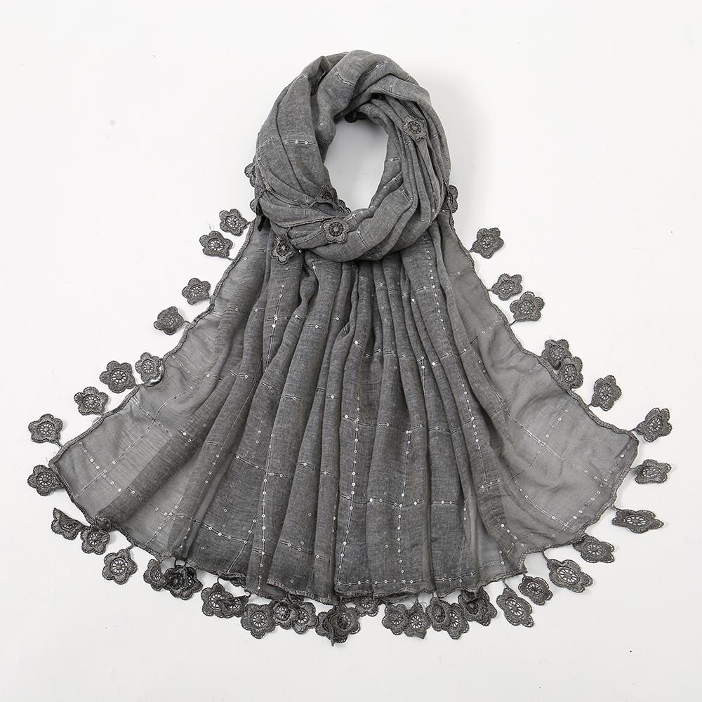 

Вышивка Хлопок Хиджаб Шарф Для Женщин Мусульманский Хиджаб Длинные Шали Кисточки Большой Размер Головной Платок Обмотки Ислам Тюрбан Бандана Фуляр