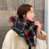Shawl Warm Houndstooth Cold-proof Ins Style Plaid Wrap Neckerchief Women Scarf Christmas Muffler