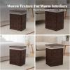 Handwoven Open-Top Wicker Laundry Basket | Decorative, Clothes Hamper, for