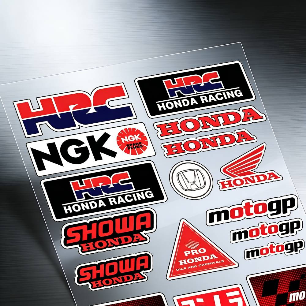 Fashion Laser For Honda Reflective Motorcycle Stickers Waterproof Vinyl Decals For Motorbike Helmet Fuel Tank Bike PH2