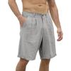 Men Linen Blend Casual Beach Shorts Classic Summer Shorts with Button and Elastic Waistband Relaxed Fit Pockets