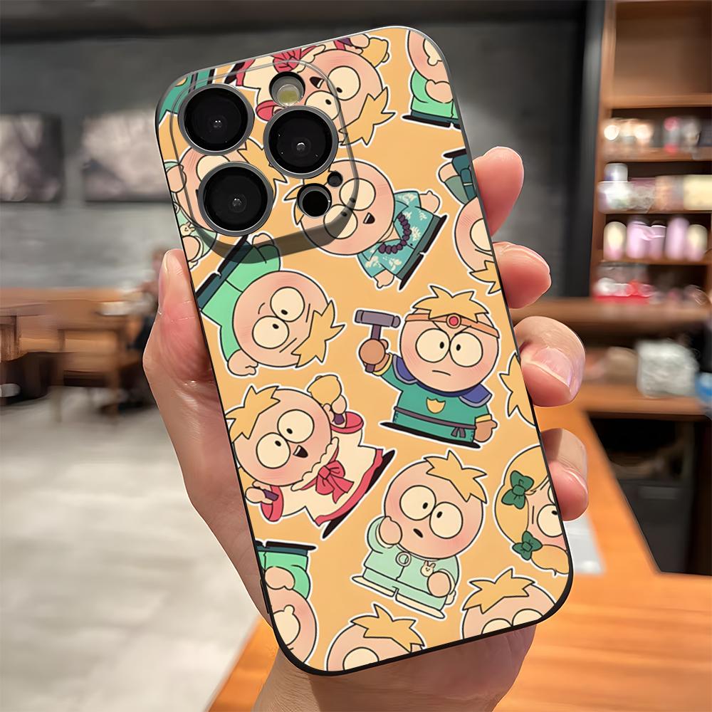 South Park Cute Cartoon Phone Case For IPhone 17 Pro Max 15 Pro 16 14 Plus 12 13 Mini 11 Pro Shockproof Soft Cover