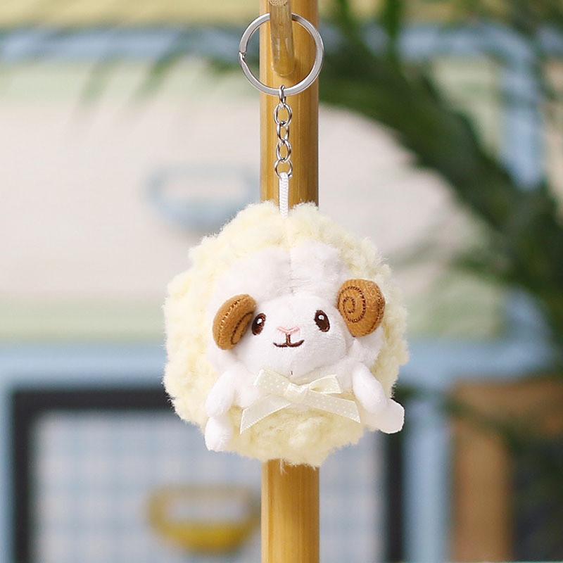 Cute Sheep Plush Keychain With Pp Cotton Filling For Gift And Decor