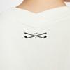 Nike Logo V-Neck Short Sleeve Knit Top Women Tops White IH0940-133