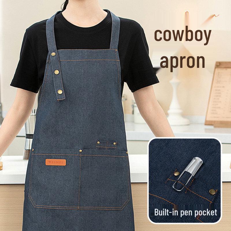 Waterproof Denim Apron for Cafes & Bakeries