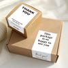 In-Stock Rectangular Thank You Stickers for Airplane Box Sealing, Gift Box Packaging, Decorative Coated Paper, Self-Adhesive.