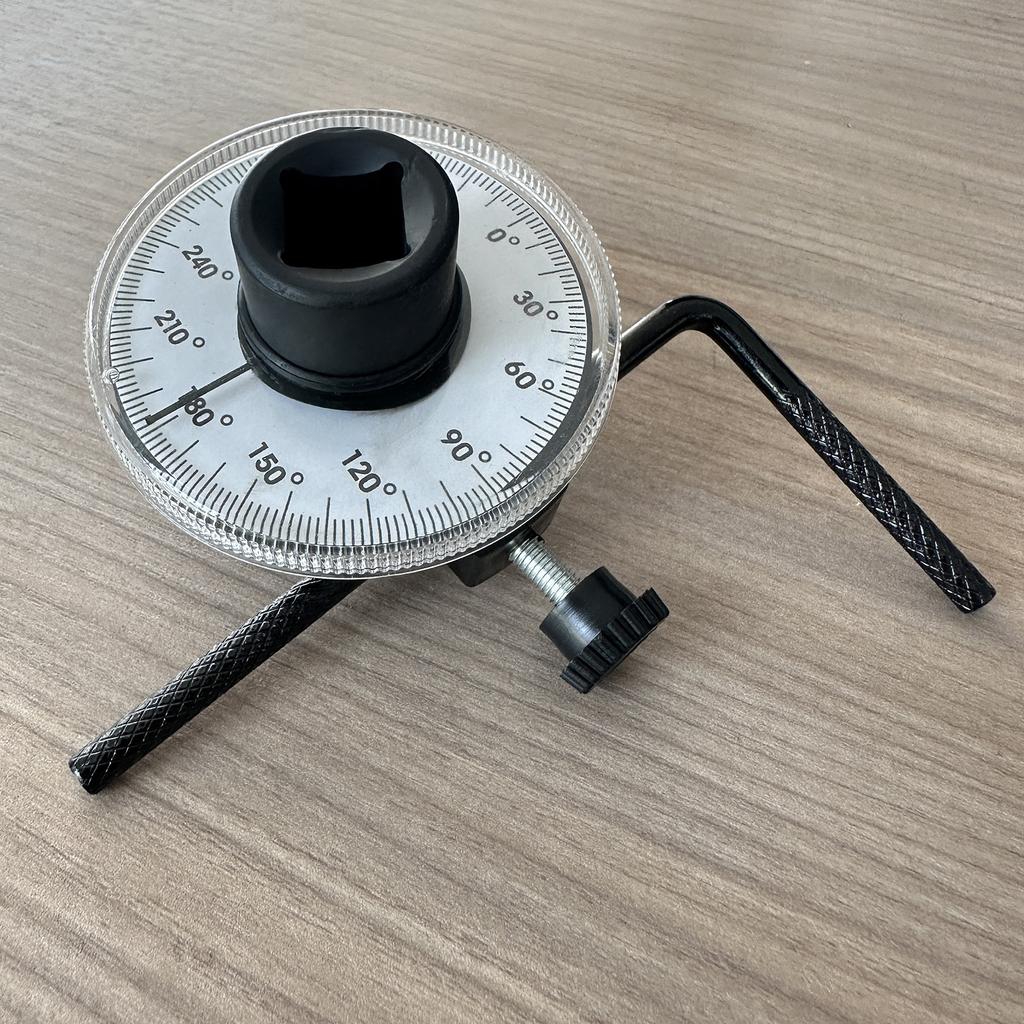 1/2 Inch 360° Adjustable Drive Torque Meter 2 Degree Increment Marker Drive Torque Measuring Tool Heavy Duty Torque Gauges