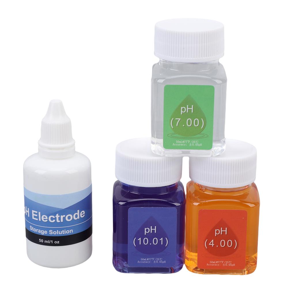 PH Calibration Solution Kit 50ML PH 7.00 4.00 10.01 Calibration Solutions with 30ML PH Probe Protective Liquid