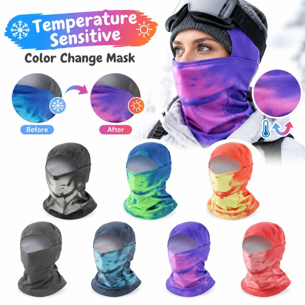 Breathable Color Changing Balaclava Temperature Sensitive Sun Protection Headwear Outdoor Riding