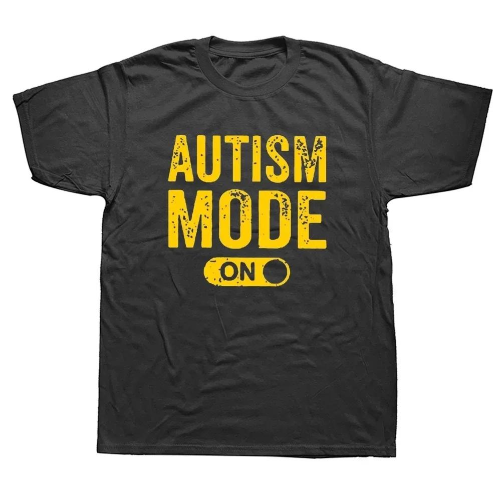 Funny Made Best Autism Mode On T Shirts Graphic Cotton Streetwear Short Sleeve Birthday Gifts Awareness Tshirt Mens