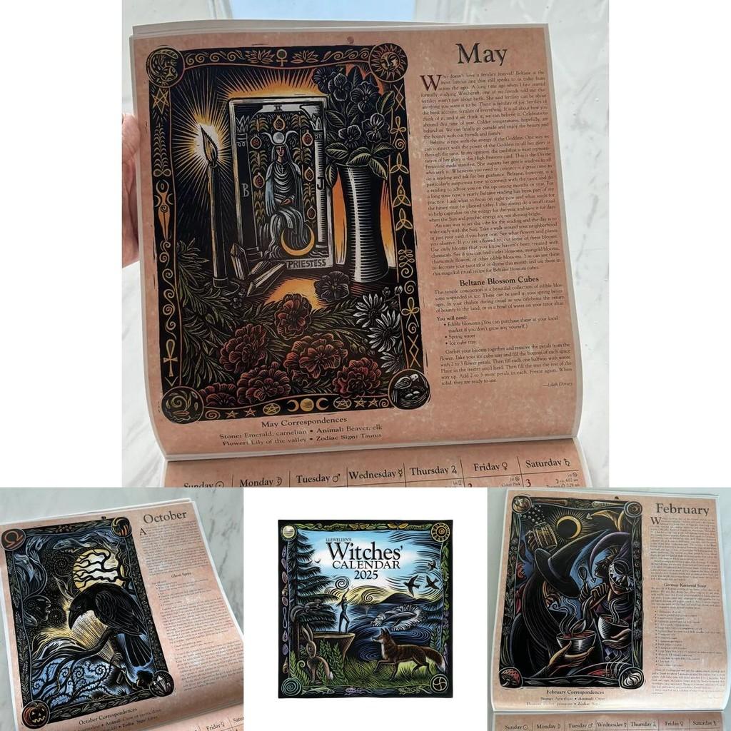 2025 Witches Calendar Captivating Witch-themed Calendar Great For Business Gifts