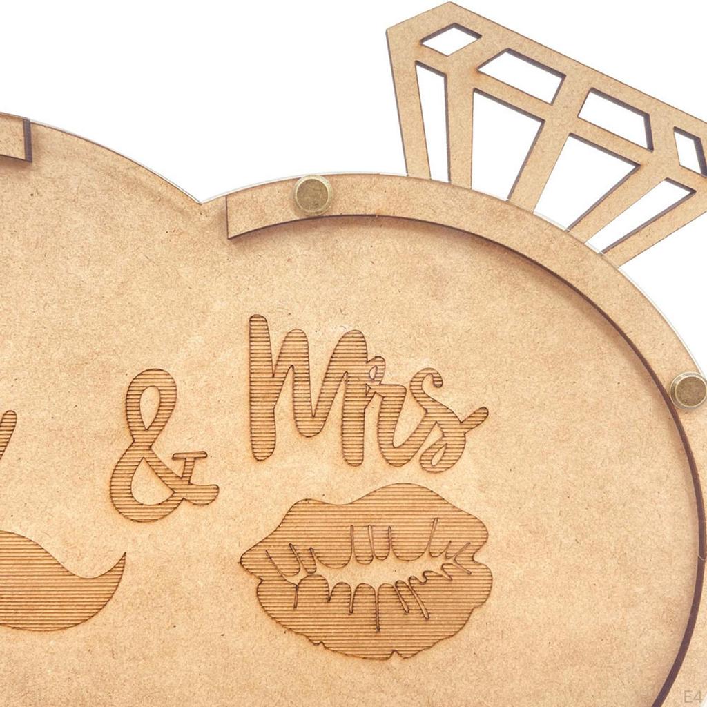Rustic Wedding Guest Box with Wooden Sign Hearts 3D for Decorations Baby Shower Anniversary