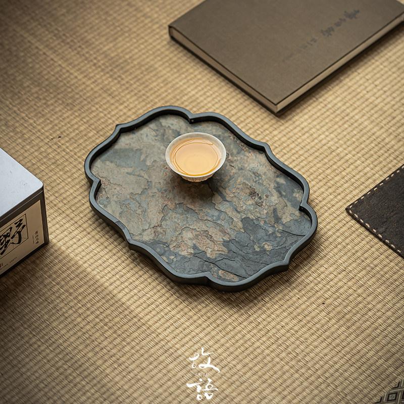 Creative Chinese style tea tray, dry infusion tray, high-end Jingjie style bamboo tea infusion tray, tea ceremony accessories