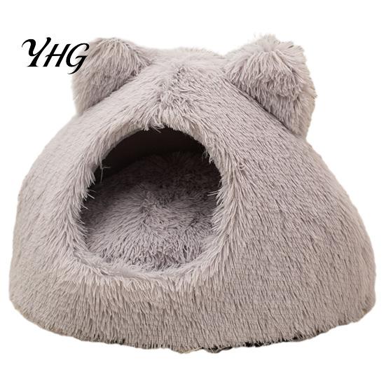 Year Round Pet Comfort Bed Plush Cat Cave Bed, Warm Enclosed Hideaway, Fluffy Cozy Corner for Small Animals Tent Burrow Indoor Cats Dogs Sack