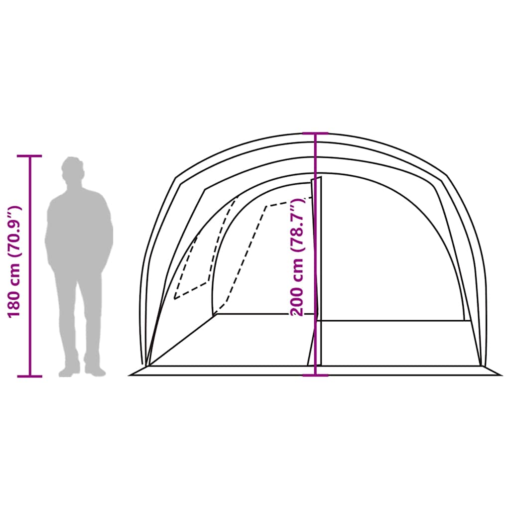 Car Tent for 4 Persons Green Waterproof