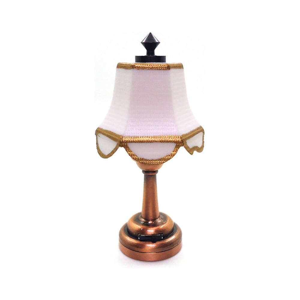 Moin Moin Miniature 1/6 Scale Wireless Stand Lamp Light for Dollhouse Furniture Fabric Bedside Night Lamp 2410mini56