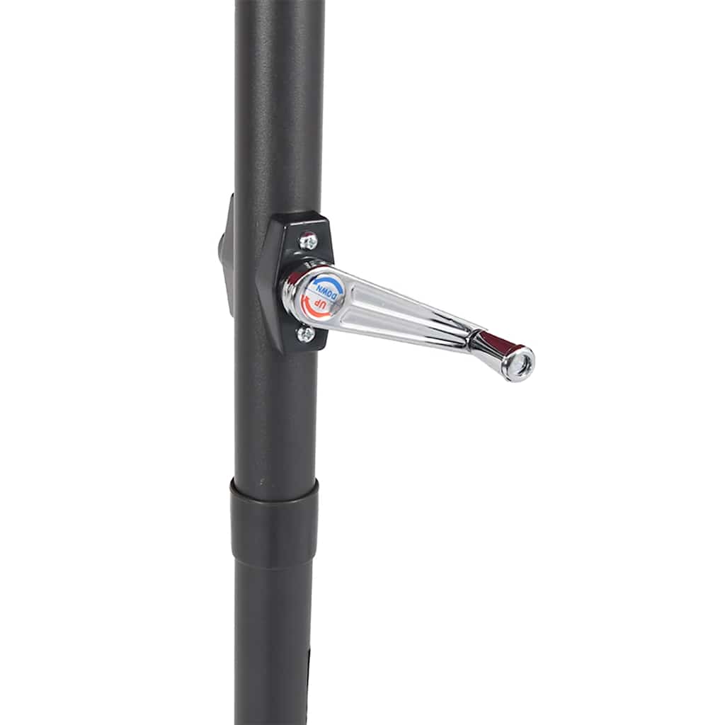LED Sun Umbrella with Steel Pole Black 225 X 225 X 212 Cm