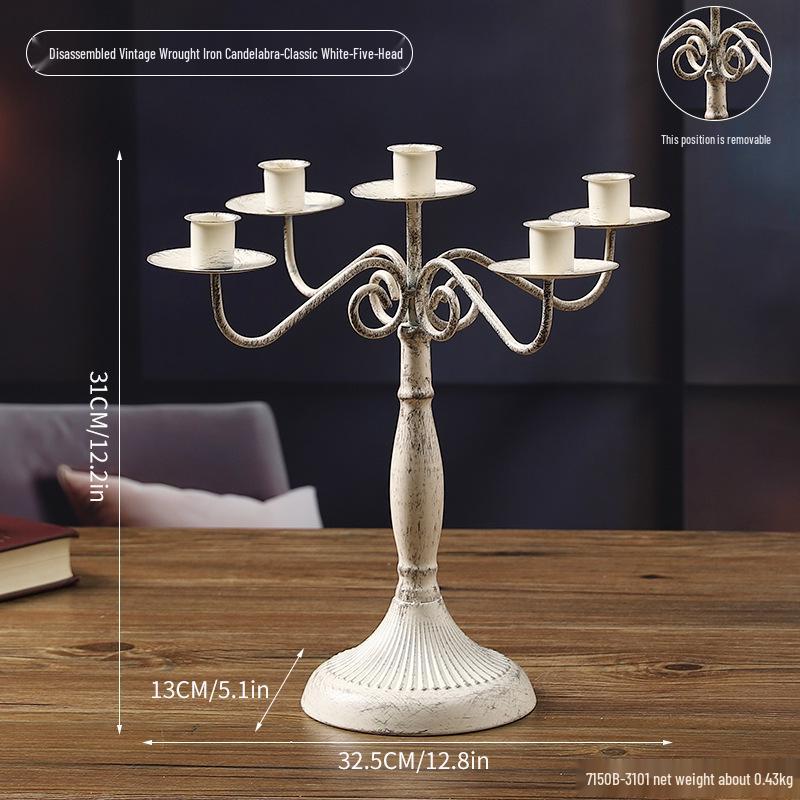 Nordic Romantic Candlelight Dinner Table Decorations: Modern Minimalist Light Luxury Candlestick Ornaments