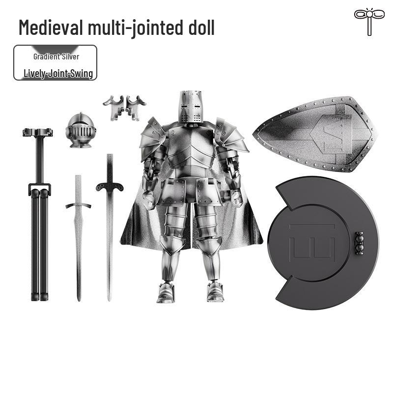 Fifth Gen Medieval Warrior Robot Doll - Jointed Action Figure & Creative Stress Relief Toy.
