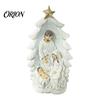 Small Holy Family Statue for Shelf Nativity Statue, Christmas Tree Resin Ornament, Hand-Painted Religious Home Decor Housewarming Tabletop Altar