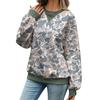 Womens Oversized Long Sleeve Crewneck Sweatshirt With Geometric Print 2026 Winter Casual Top
