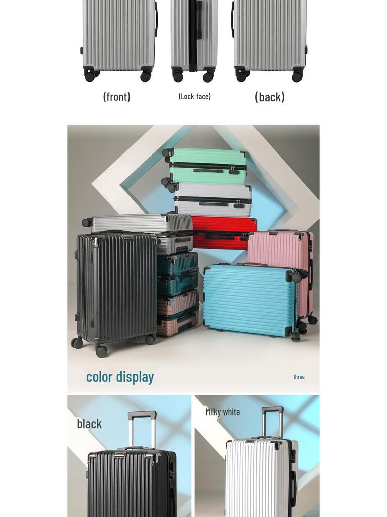 2024 28-Inch Sturdy Travel Suitcase with Combination Lock - Lightweight and Durable for Men and Women