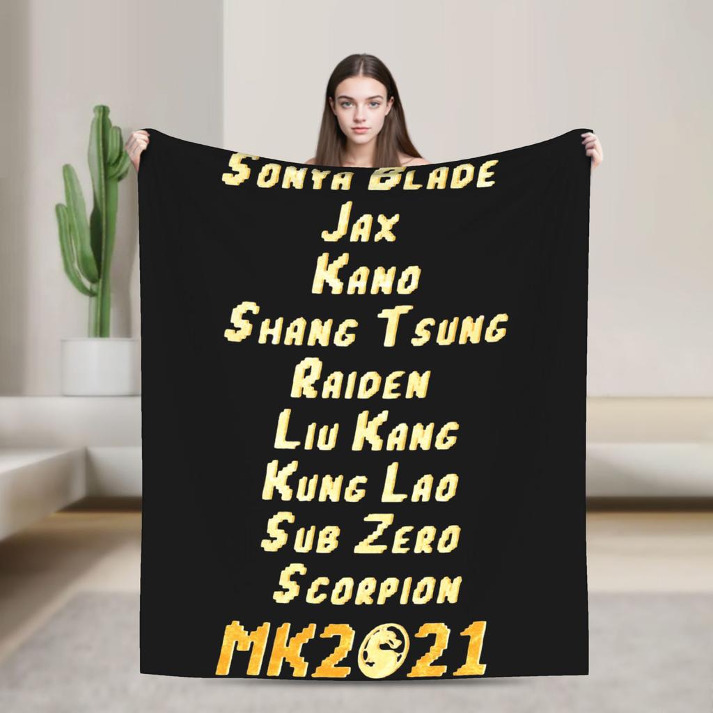 Scorpion VS Sub Zero Blanket Fleece Mortal Kombat MK11 Breathable Blankets for Sofa Outdoor Plush Thin Quilt