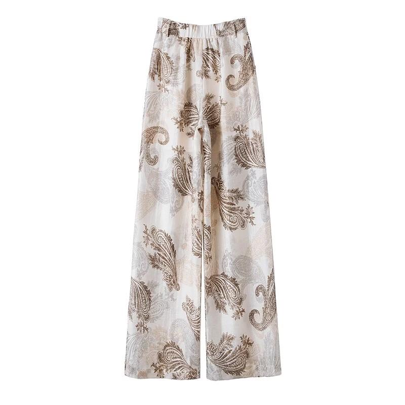 Women's Linen High-Waisted Wide-Leg Pants