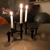 Metal Molecular Structure Candle Holder Nordic Triangle Candlestick Home Decore Candelabra  Gift