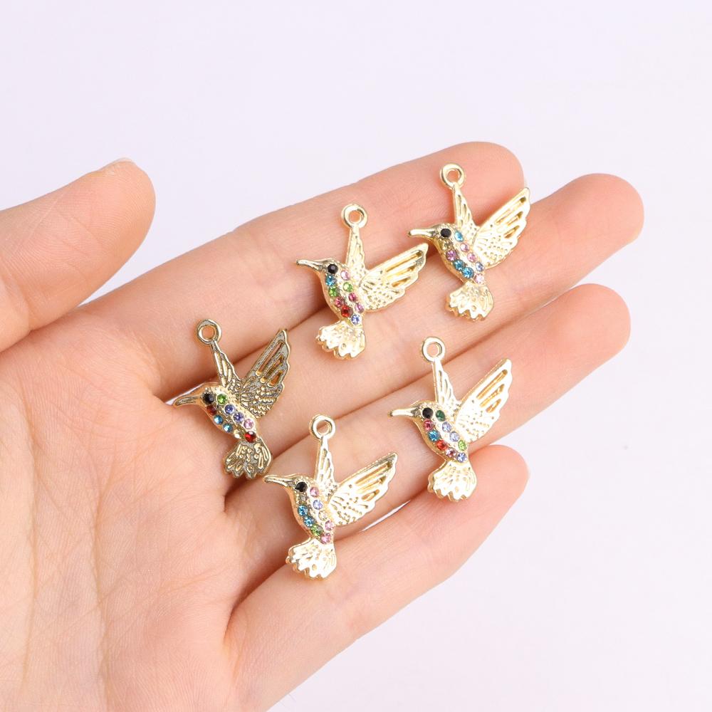 10Pcs Fashion Crystal Zircon Butterfly Pendant Women Exquisite Luxury Butterfly Charms Clavicle Necklace Jewelry DIY Accessories