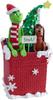 Cartoon Style Green Monster Christmas Tree Hanging Ornament For Home And Car