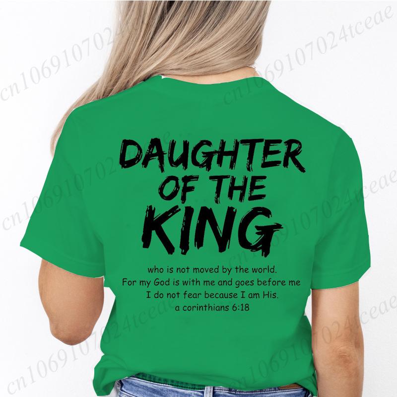 Tochter des Königs T-Shirts, Ästhetische Christliche T-Shirts, Religiöses Shirt für Damen, Bibelvers T-Shirts, Christliche Kirchen Oberteile