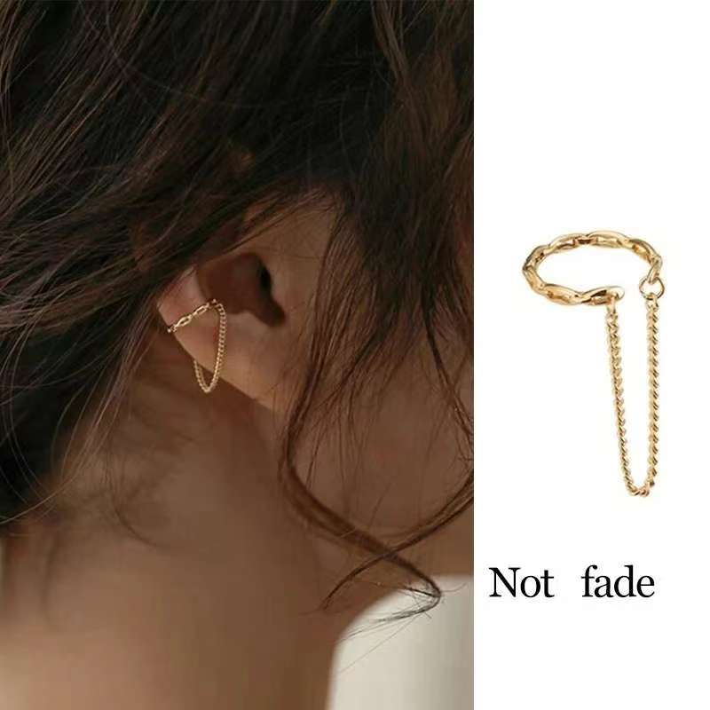 1 st Mode Minimalistiska Öronmanschettörhängen Utan Hål För Kvinnor Falska Piercing Öronmanschettklämmor Örhängen För Vardag & Fest